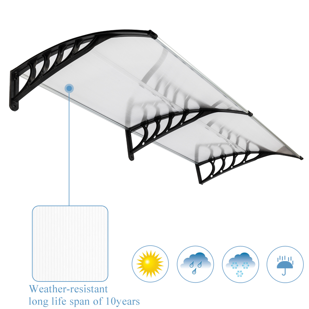 ht-190-x-100-household-application-door-window-rain-cover-eaves-canopy-black-holder