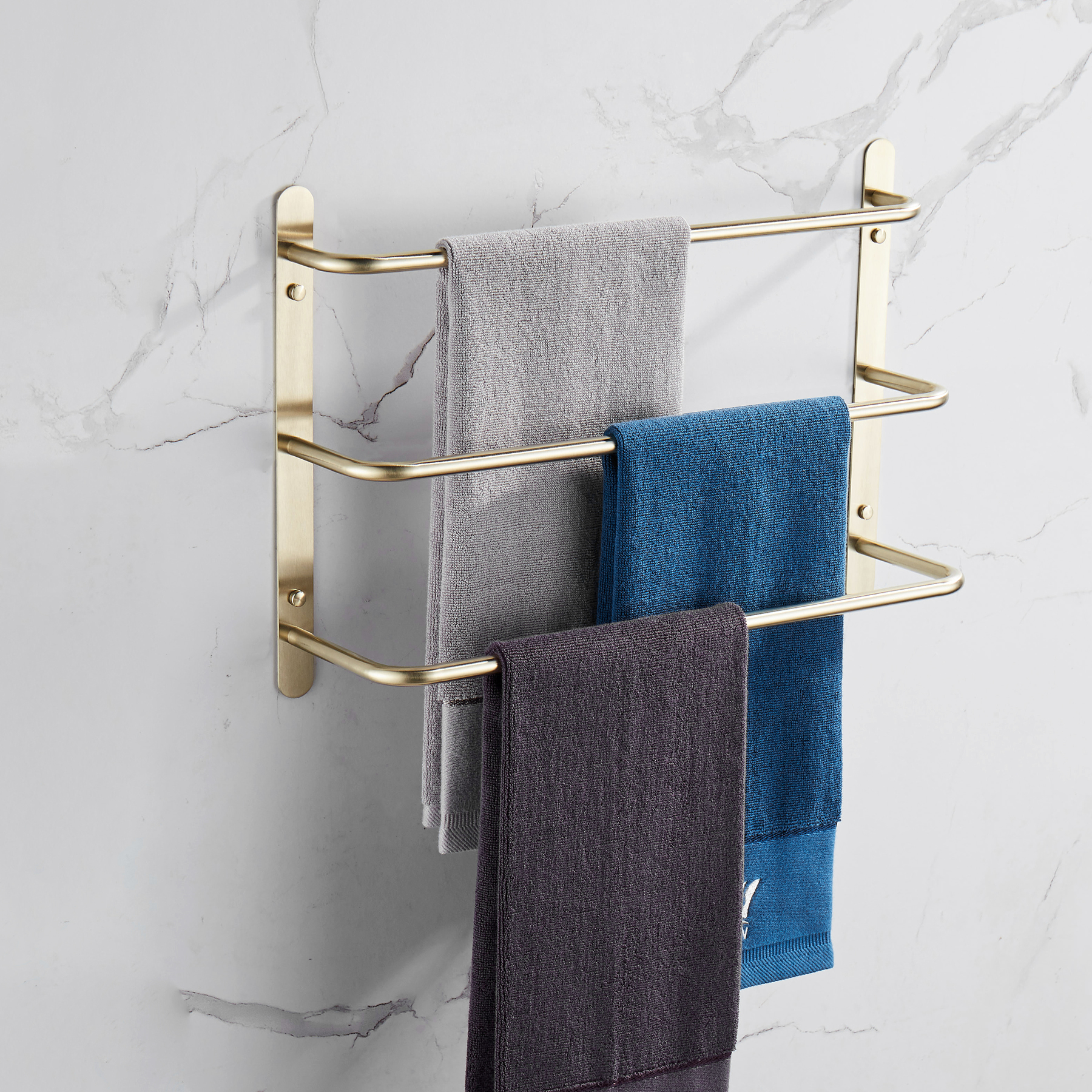 three-stagger-layers-towel-rack-luxury-brushed-gold-304-stainless-steel-towel-bars-bathroom-accessories-set-17-72-inches-kjwy003jin-45cm