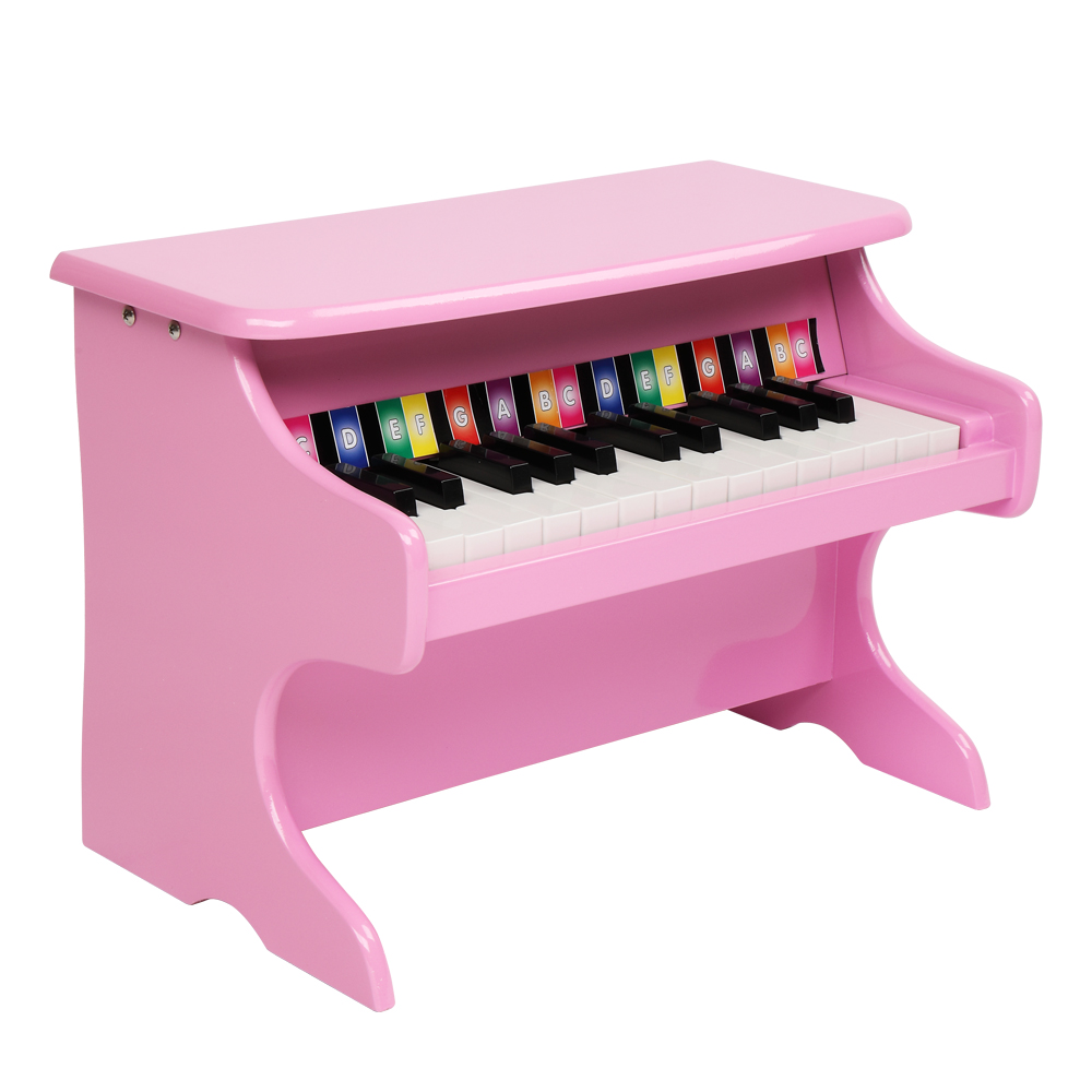 wooden-toys-25-key-children-s-wooden-piano-vertical-without-chair-mechanical-sound-quality-pink